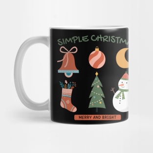 Simple Christmas, Merry and Bright Mug